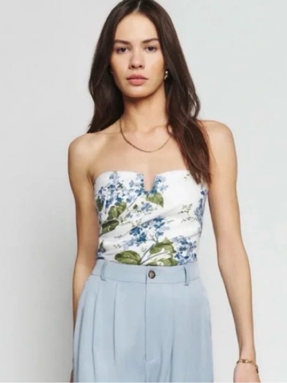 Reformation Linen Bustier